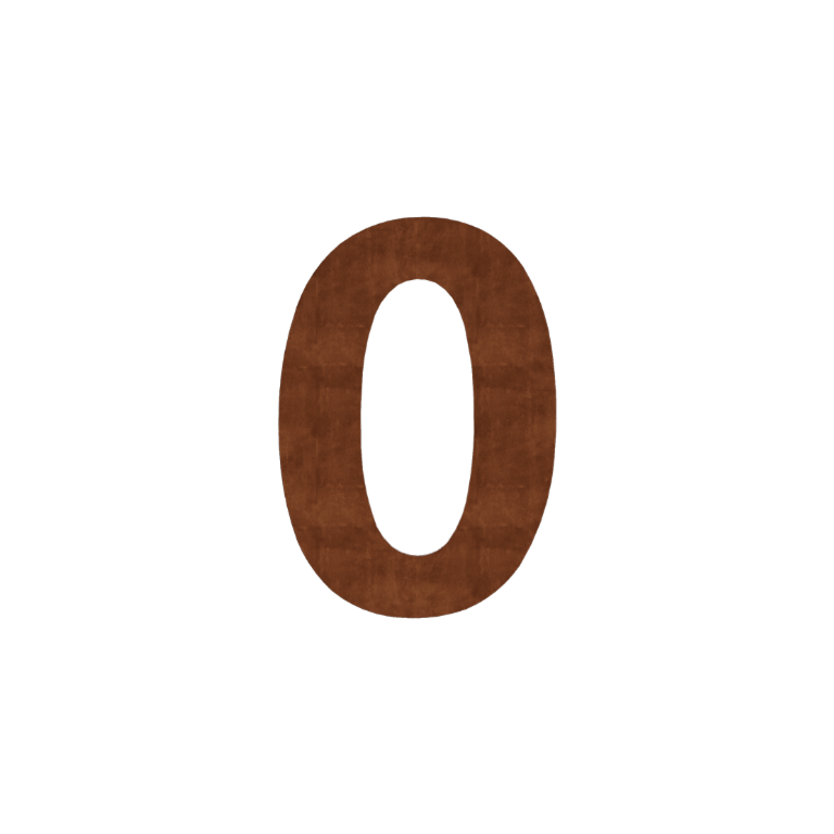 Corten-teräksinen talonumero 0 - 80 cm