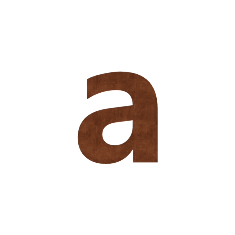 Corten-teräksinen talonumero a - 30 cm