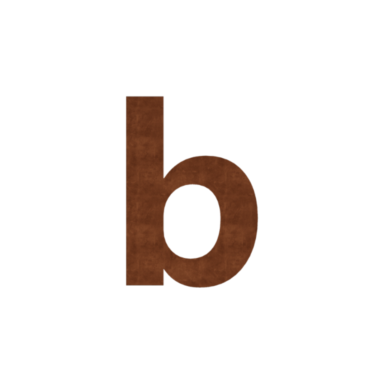 Corten-teräksinen talonumero b - 43,1 cm