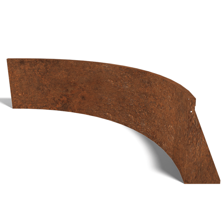 Corten-teräksinen tukimuuri sisäkaarre 150 x 150 cm (korkeus 50 cm)