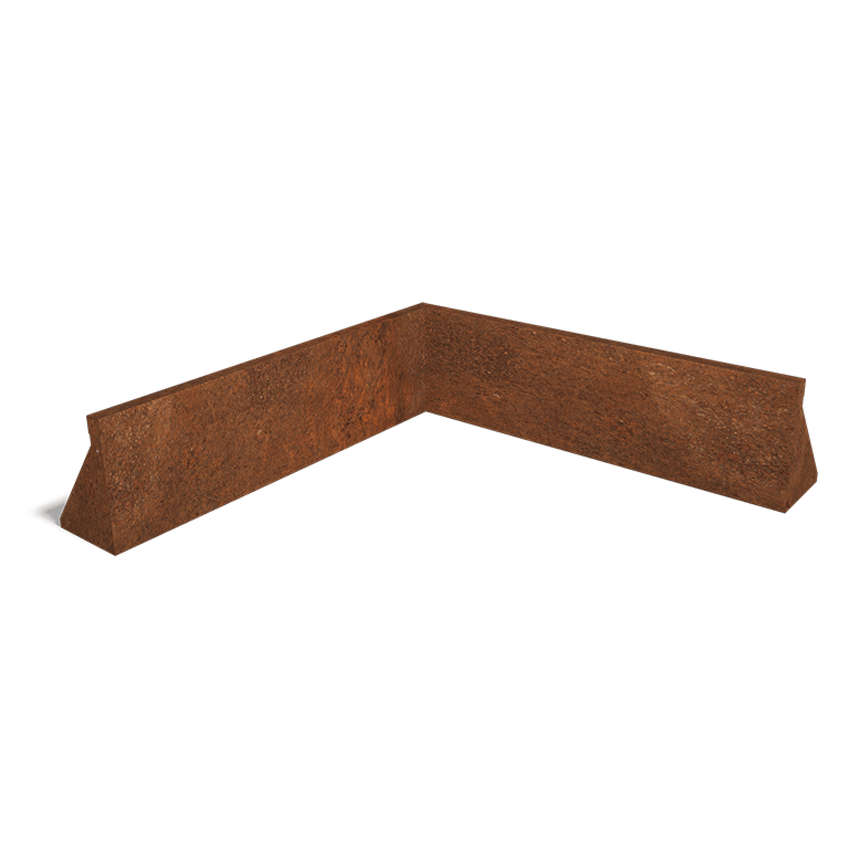Corten-teräksinen tukimuuri sisäkulma 100 x 100 cm (korkeus 30 cm)