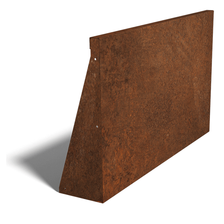 Corten-teräksinen tukimuuri suora 100 cm (korkeus 60 cm)