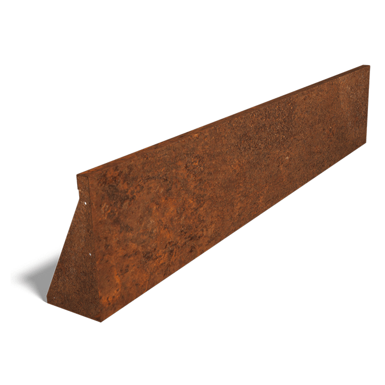 Corten-teräksinen tukimuuri suora 200 cm (korkeus 40 cm)