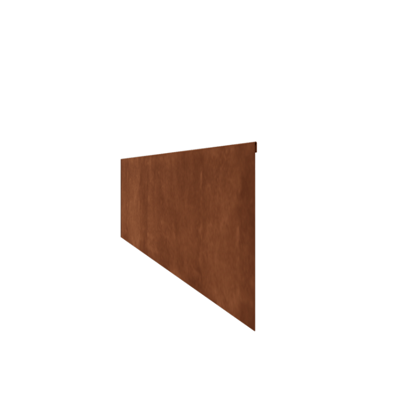 Corten-teräksinen puutarha reunus litteä 35 cm (pituus 240 cm)
