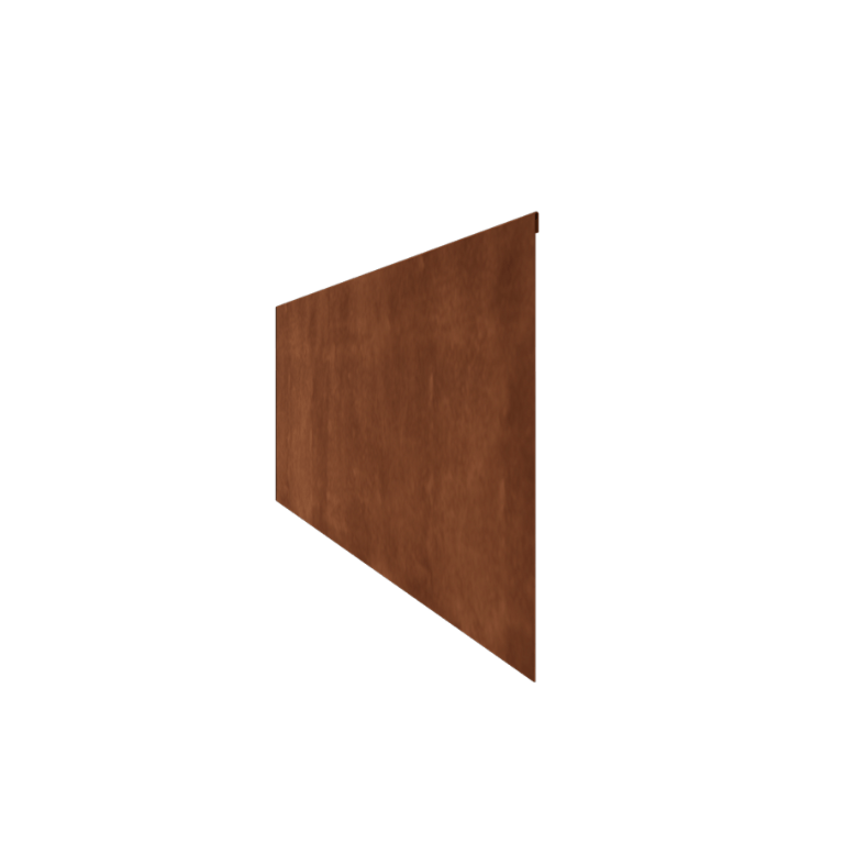 Corten-teräksinen nurmikon reunus - Litteä - Korkeus 45 cm - 240 cm