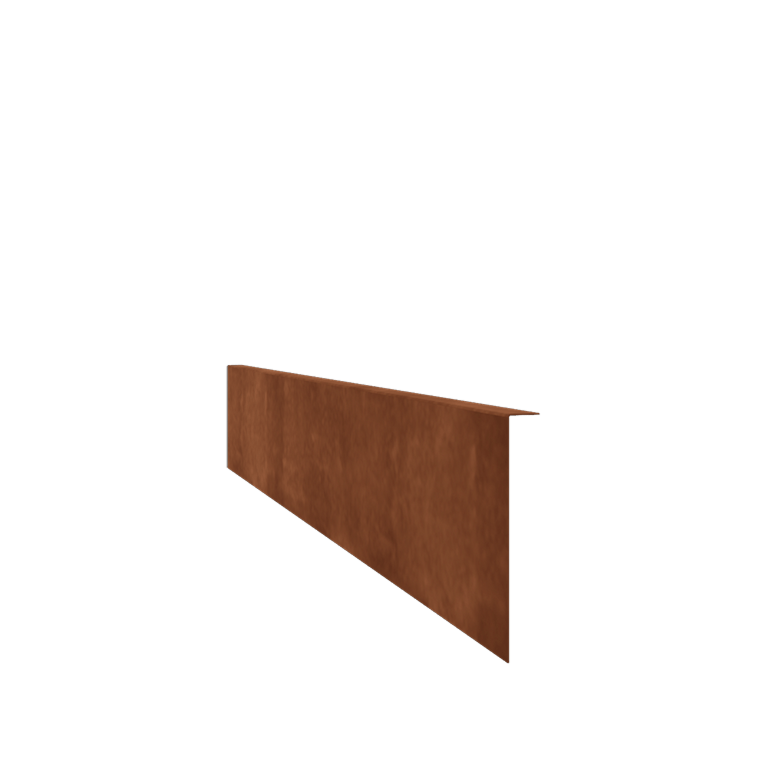 Corten-teräksinen puutarha reunus taitettu 22 cm (pituus 150 cm)
