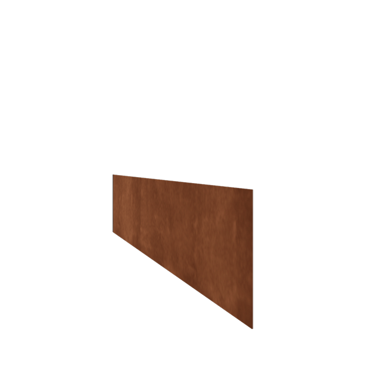 Corten-teräksinen puutarha reunus suora 25 cm (pituus 240 cm)