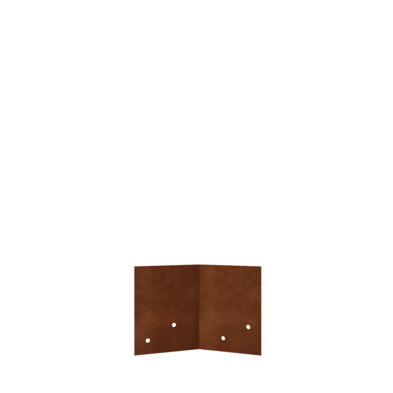 Liitoslevy corten-teräs 45º kerros 12 - 15 cm.