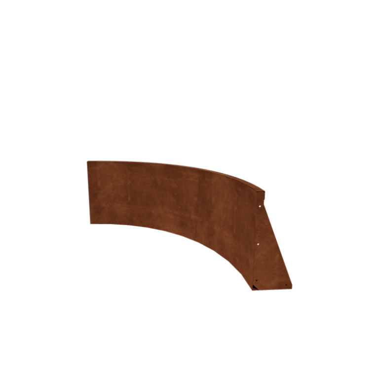 Corten-teräksinen tukimuuri - Sisäkaarre - 100 x 100 x 50 cm