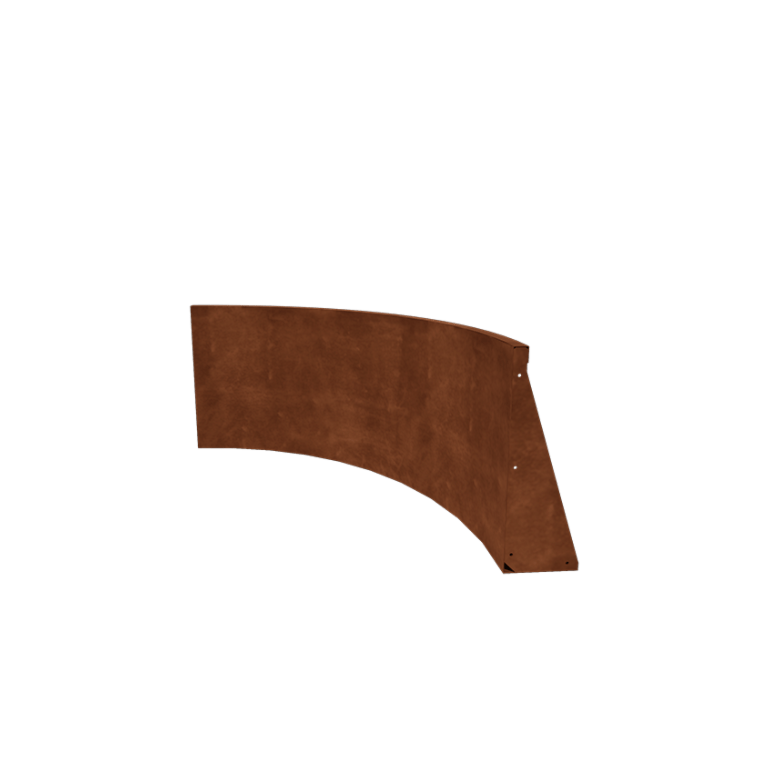 Corten-teräksinen tukimuuri - Sisäkaarre - 100 x 100 x 60 cm