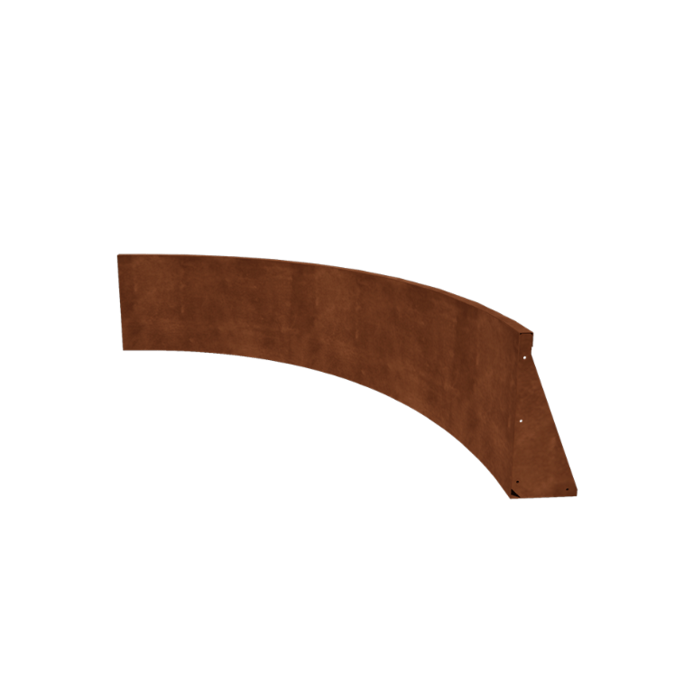Corten-teräksinen tukimuuri - Sisäkaarre - 150 x 150 x 50 cm