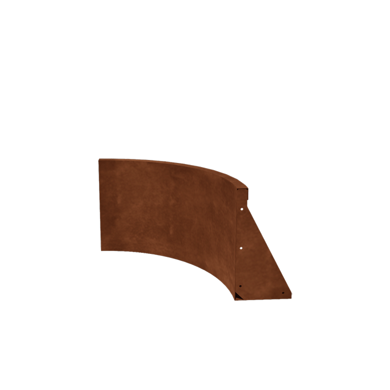 Corten-teräksinen tukimuuri - Sisäkaarre - 50 x 50 x 40 cm