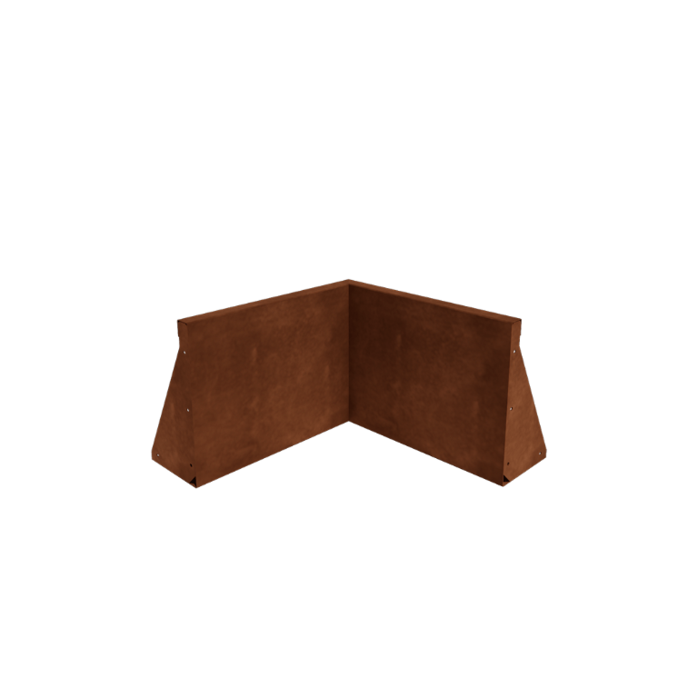Corten-teräksinen tukimuuri sisäkulma 50 x 50 cm (korkeus 40 cm)