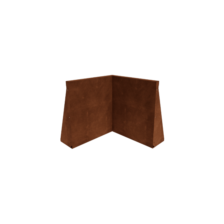 Corten-teräksinen tukimuuri - Sisäkulma - 50 x 50 x 60 cm