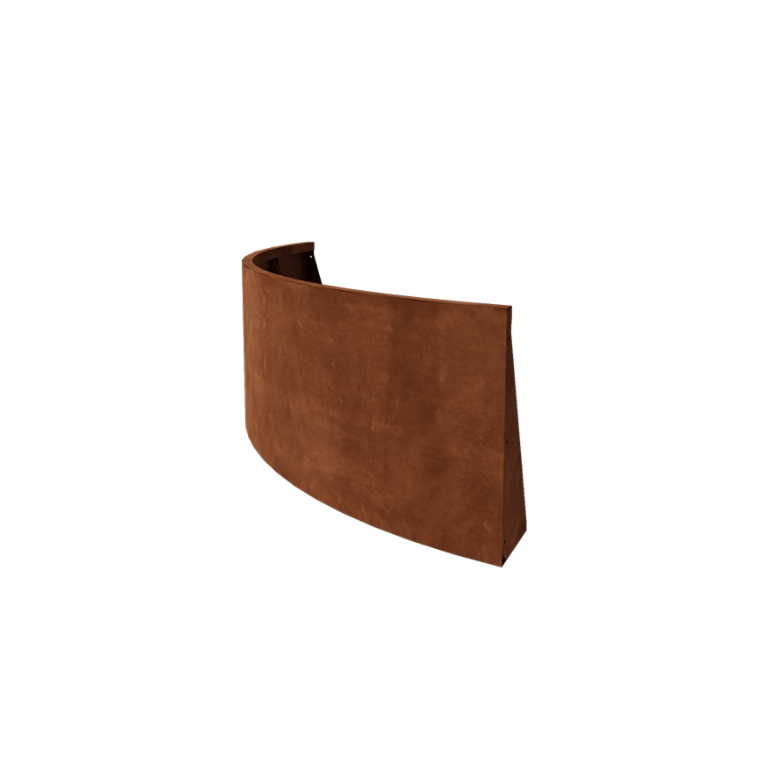 Corten-teräksinen tukimuuri - Ulkokaarre - 150 x 150 x 60 cm