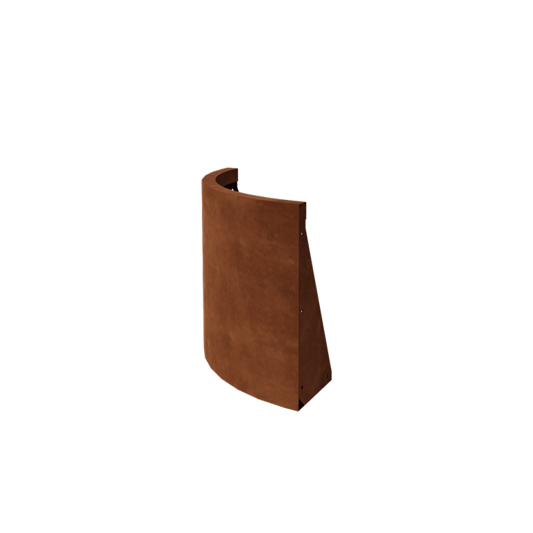 Corten-teräksinen tukimuuri - Ulkokaarre - 50 x 50 x 50 cm