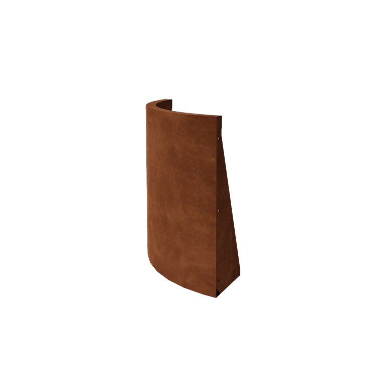 Corten-teräksinen tukimuuri - Ulkokaarre - 50 x 50 x 60 cm