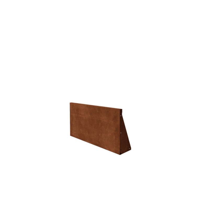 Corten-teräksinen tukimuuri - Suora - 100 x 50 cm