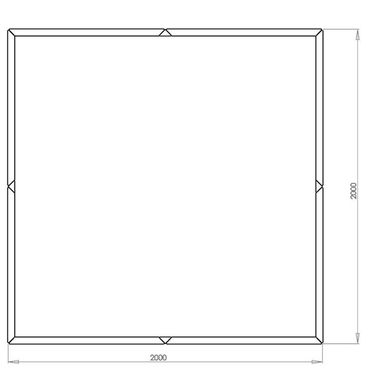 Cortenteräksinen Kukkalaatikko Miami xxl 200 x 200 cm