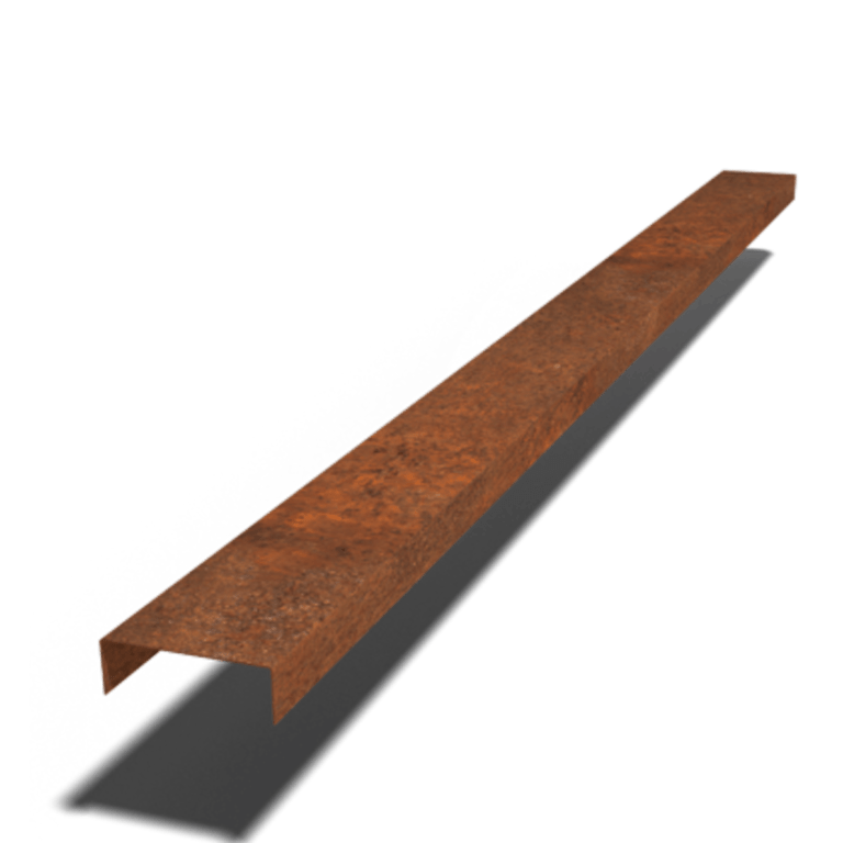 Corten-teräksinen u-profiili 5 x 15 x 5 cm (pituus 240 cm)