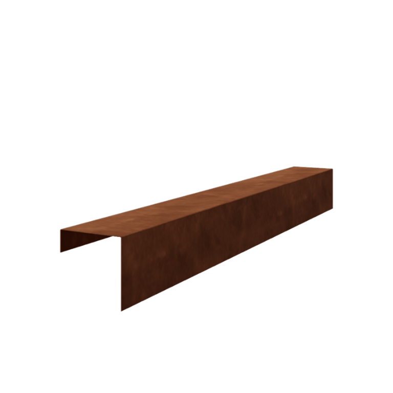 Corten-teräksinen u-profiili - 15 x 15 x 5 cm - 150 cm