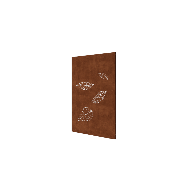 Corten-teräksinen koristepaneeli - Lehdet 3 - 120 x 6 x 190 cm