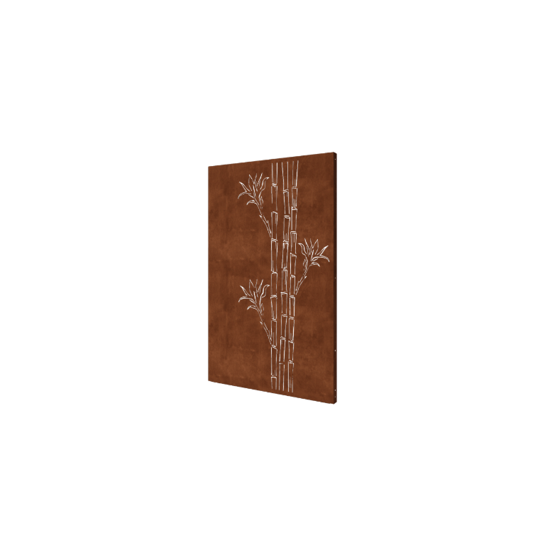 Corten-teräksinen koristepaneeli - Bambu - 120 x 6 x 190 cm
