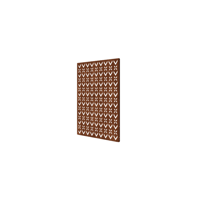 Corten-teräksinen koristepaneeli - Kattokoriste 1 - 120 x 6 x 190 cm