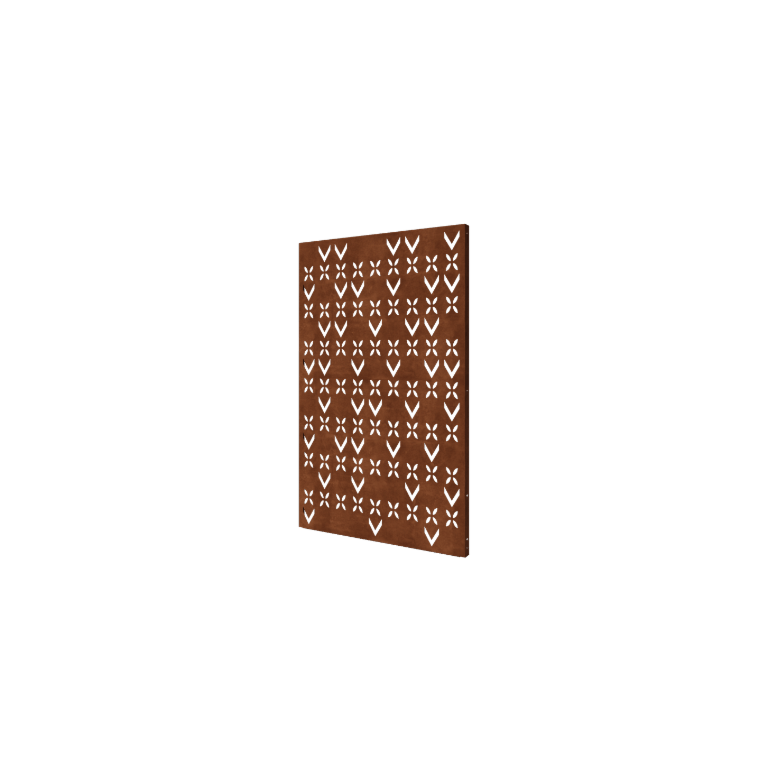 Corten-teräksinen koristepaneeli - Kattokoriste 5 - 120 x 6 x 190 cm