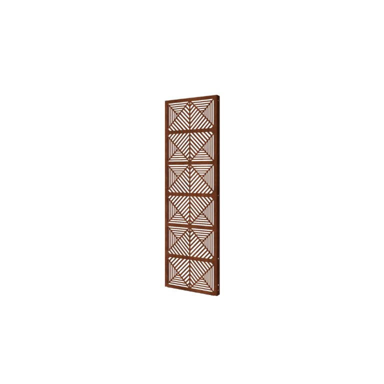 Corten-teräksinen paneeli linjat koostumus 1 60 x 6 x 190 cm