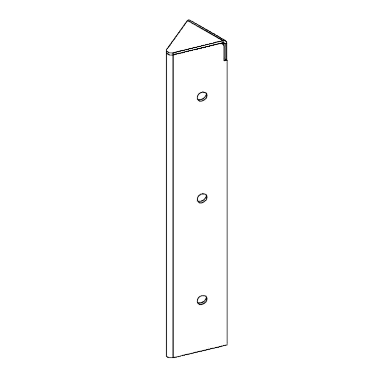 Kulmakappale corten-teräs 45° 30 cm