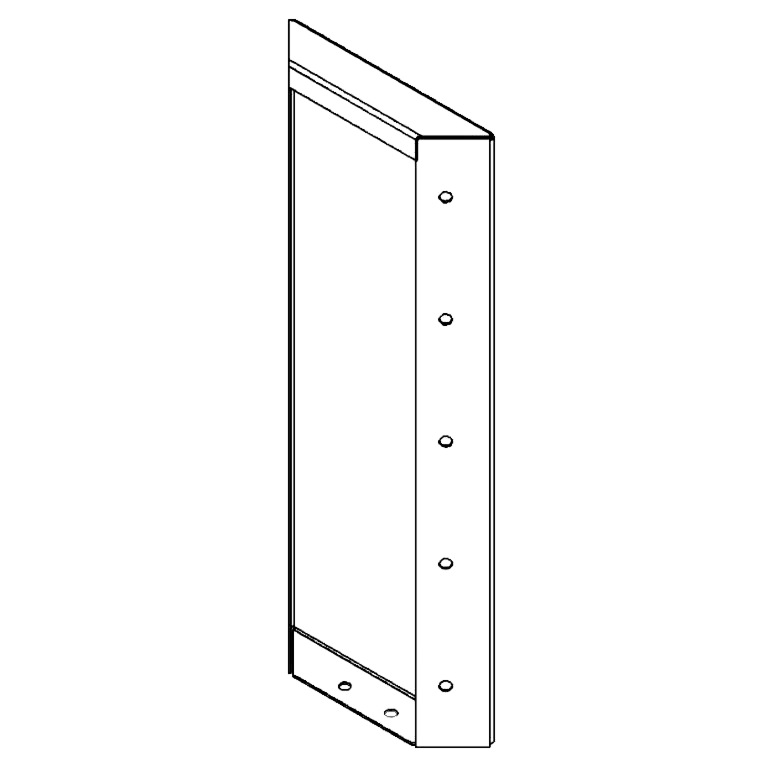 Jauhemaalipinnoitettu teräksinen paneeli 50 x 20 cm