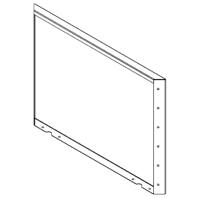 Jauhemaalipinnoitettu teräksinen paneeli 60 x 80 cm