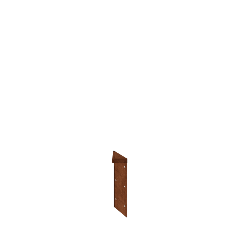 Corten-teräksinen istutuslaatikko - Kulmapala 180° - 30 cm