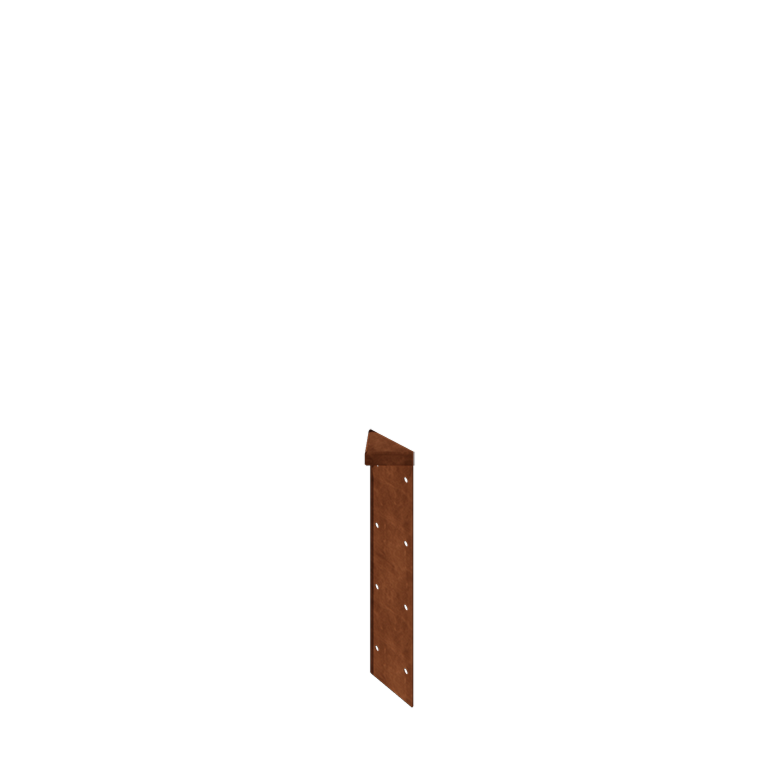 Corten-teräksinen istutuslaatikko - Kulmapala 180° - 40 cm