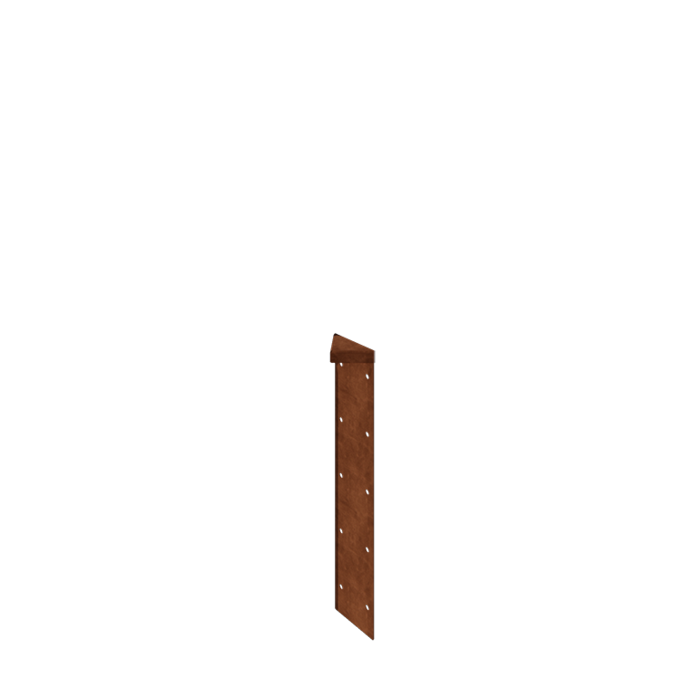 Corten-teräksinen istutuslaatikko - Kulmapala 180° - 50 cm