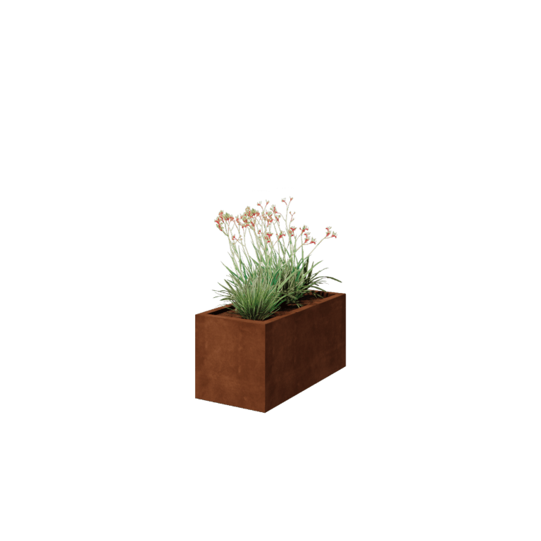Corten-teräksinen hitsatut istutuslaatikko Montana 100 x 50 x 50 cm