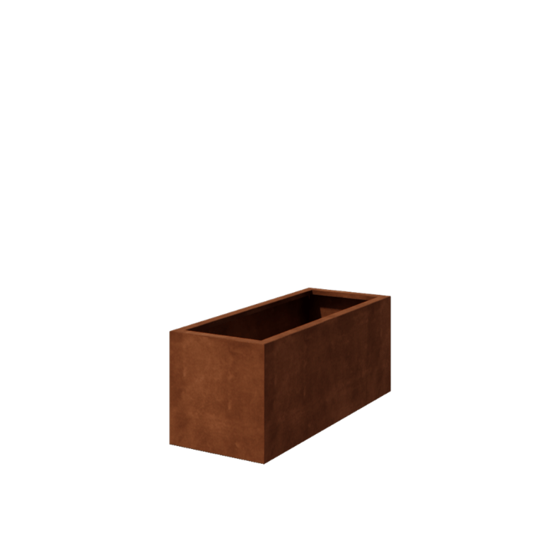 Corten-teräksinen hitsatut istutuslaatikko Montana 120 x 50 x 50 cm