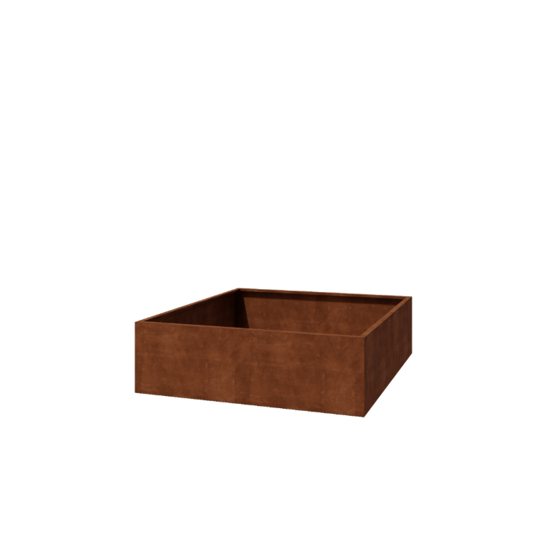 Corten-teräksinen hitsatut istutuslaatikko Montana 200 x 200 x 60 cm