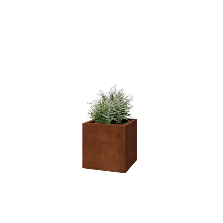 Corten-teräksinen hitsatut istutuslaatikko Montana 50 x 50 x 50 cm