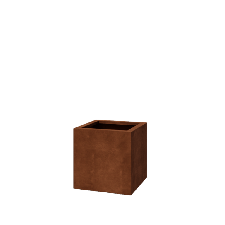 Corten-teräksinen hitsatut istutuslaatikko Montana 50 x 50 x 50 cm