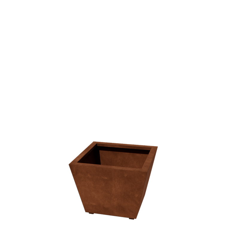 Corten-teräksinen hitsatut istutuslaatikko Kartio 60 x 60 x 40 cm