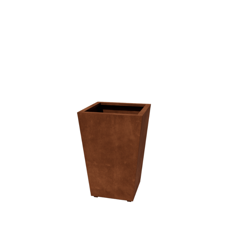 Corten-teräksinen istutuslaatikko - Kartionmuotoiset - 60 x 60 x 81,5 cm - Hitsattu - Pohjalevyllä