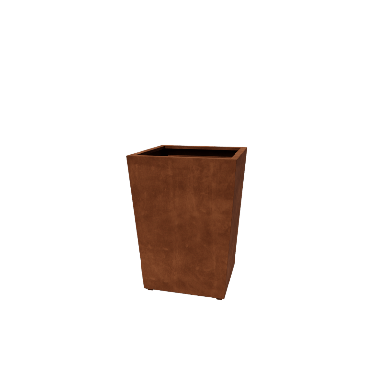 Corten-teräksinen hitsatut istutuslaatikko Kartio 80 x 80 x 100 cm