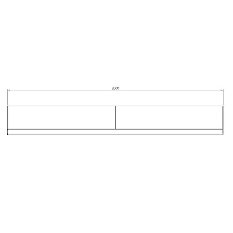 Corten-teräksinen tukimuuri suora 200 cm (korkeus 40 cm)