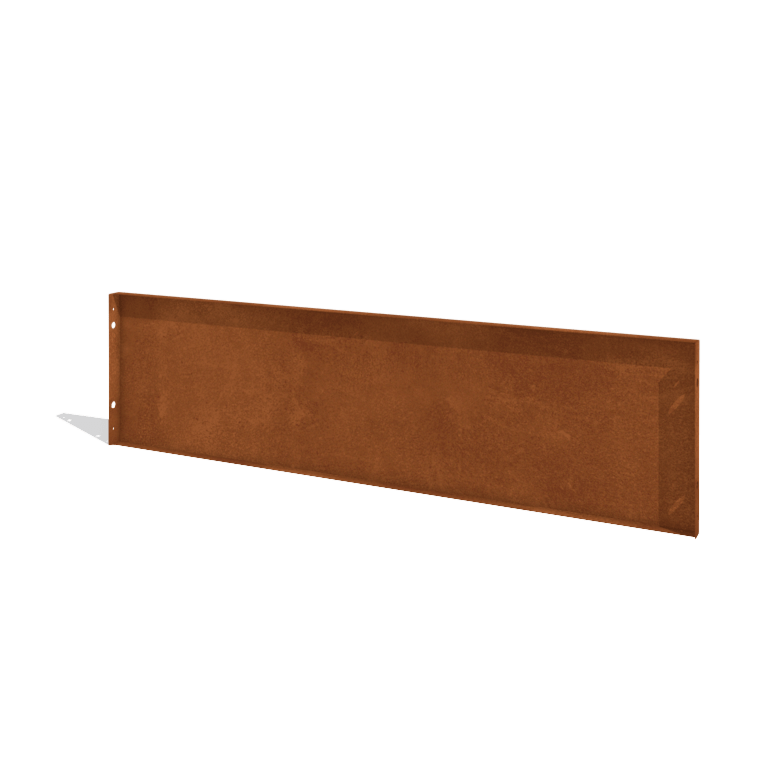 Cortenteräksinen puutarha-aita H paneelille 180 x 47,5 cm