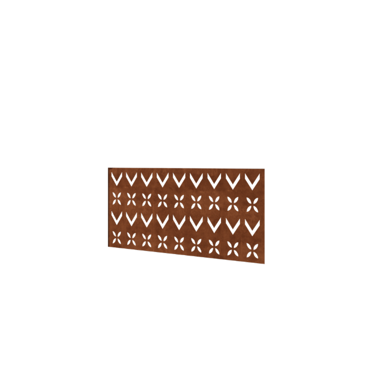 Corten-teräksinen aita H - Paneeli V - 120 x 63,3 cm