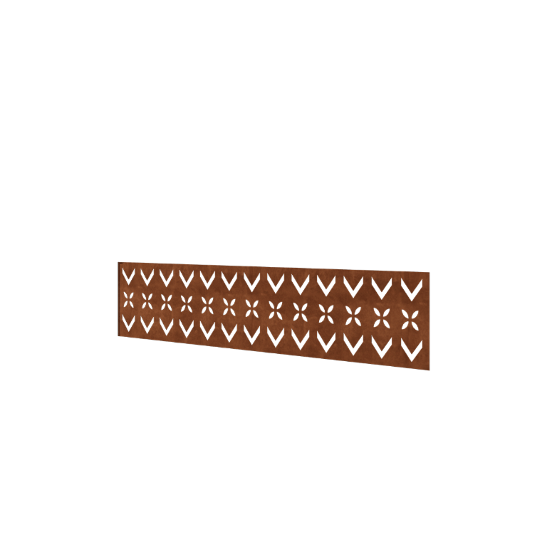 Corten-teräksinen aita H - Paneeli V - 180 x 47,5 cm