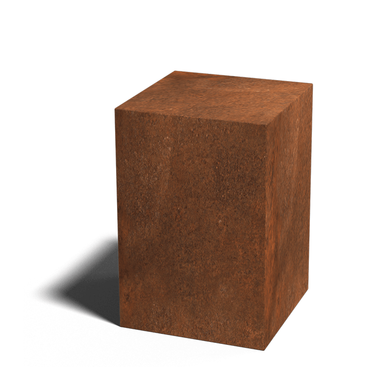 Corten-teräksinen jalusta Ohio 40 x 40 x 60 cm