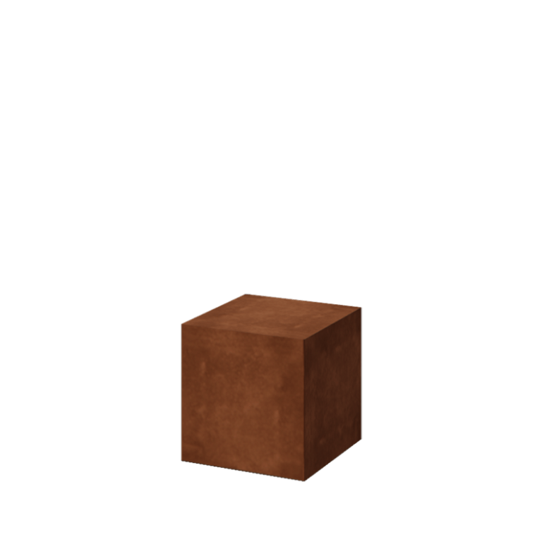 Corten-teräksinen jalusta Ohio 40 x 40 x 40 cm